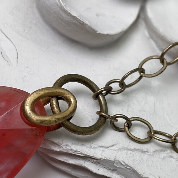 Liz Claiborne Large  Glass Pendant Necklace - Picture 8 of 8